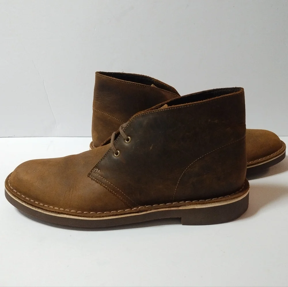 Clarks Men's Bushacre Leather Chukka Boots Size 11M